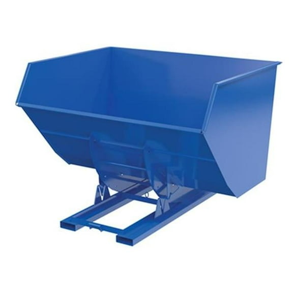 Vestil D-500-HD-NB 6000 lbs 5 cu. Yard Steel Heavy Duty No Bump & Dump Hopper - Blue