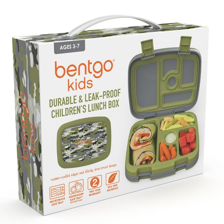 Bentgo Kids Prints Leak-Proof, 5-Compartment Lunch Box Camouflage