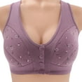 thumbnail image 5 of Sngxgn Women's No Side Effects Underarm and Back-Smoothing Comfort Wireless T-Shirt Bra(Purple,48), 5 of 5