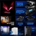 thumbnail image 3 of Xtreme PC Gaming AMComputadora Escritorio Completa Xtreme PC Gaming AMD Radeon Vega Renoir Ryzen 3 5300G 16GB SSD 500GB Monitor 23.8 75Hz WIFI White juegos casuales, trabajo y estudioD Radeon Vega Renoir Ryzen 3 5300G 16GB SSD 500GB Monitor 23.8 WIFI White, 3 of 6