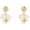 Gold seashell earrings, variant on Seashell Pearl Stud Earrings for Women, Ocean Theme Acrylic Shell Dangle Drop Earrings, Lightweight Summer Beach Fashion Jewelry Gift