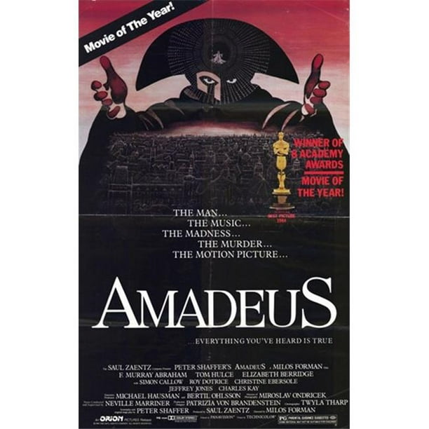 Posterazzi MOV193609 Amadeus Affiche de Film - 11 x 17 Po.