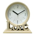 thumbnail image 1 of Reloj de mesa geométrico elegante, funciona con pilas, cuarzo superalimentado. Rosa, 1 of 9