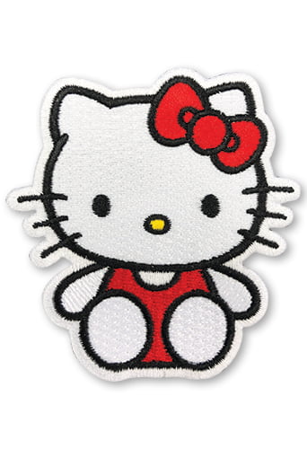 Embroidered Hello Kitty IronOn/SewOn Patch/Applique Jogger 2 1/2"x2"