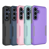Military Grade Shockproof Samsung Galaxy S25 FE 5G 2025 Case,Dual Layer Full Body Protective Cover with Anti-Slip Grip & Raised Camera Heavy Duty Rugged Case- Purple