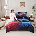 thumbnail image 4 of Castle Fairy Black Fast Car Extreme Sport 3-Piece Comforter Set for Boys, Queen Size, 4 of 7