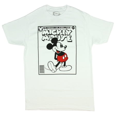 Disney Mickey Mouse T Shirt Comic Book Cover Adult Men's Graphic Tee