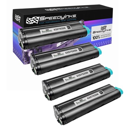 Speedy Compatible Toner Cartridge Replacement for Okidata 43979206 High-Yield (Black  4-Pack)