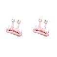 thumbnail image 4 of Sonducket Diadema de dibujos animados elástica y fácil de usar para lavarse la cara Diadema de felpa práctica y conveniente rosa rosa 2piezas, 4 of 6