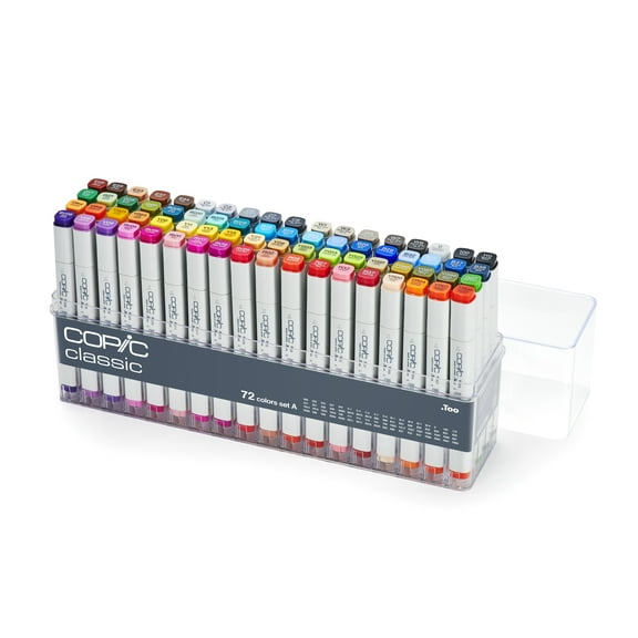 Copic Permanent Marker, Broad Point Style, Multicolor, 72 Count