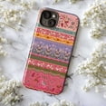 thumbnail image 5 of Bohemian Pattern Floral Phone Case, Boho Artistic Stripes iPhone Cover, Unique Protective Case for iPhone 17 16 15 14 13 12 11 Pro Max Plus Mini, 5 of 6