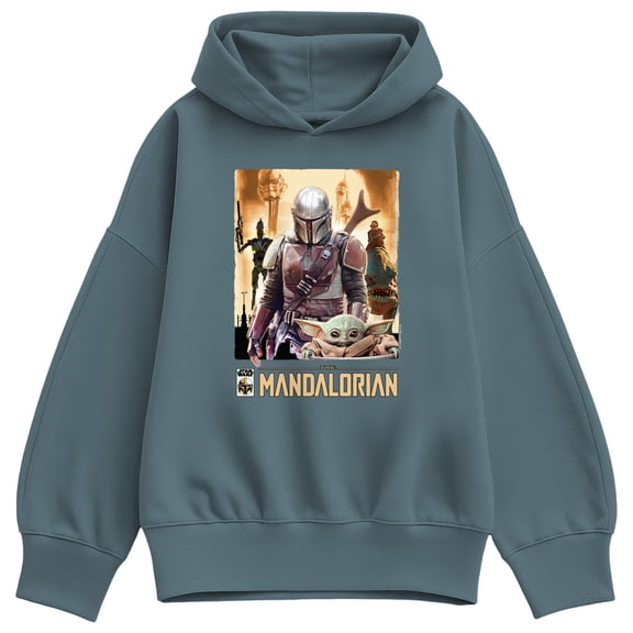 Star Wars - Mandalorian Collage - Women's Oversized Fleece Hoodie Sweatshirt