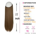 thumbnail image 2 of SAYFUT 22 Inch Hair Piece Long Synthetic Hairpiece Invisible Wire Headband for Women Secret Elastic Fish line Hairpiece Hidden Straight Long Synthetic Hair Extension,Light Ash Blonde & Bleach Blonde, 2 of 8