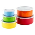 thumbnail image 2 of Imperial Home Colored Stainless Steel Mixing Bowls Food Storage Containers Set - Lid, 2 of 4