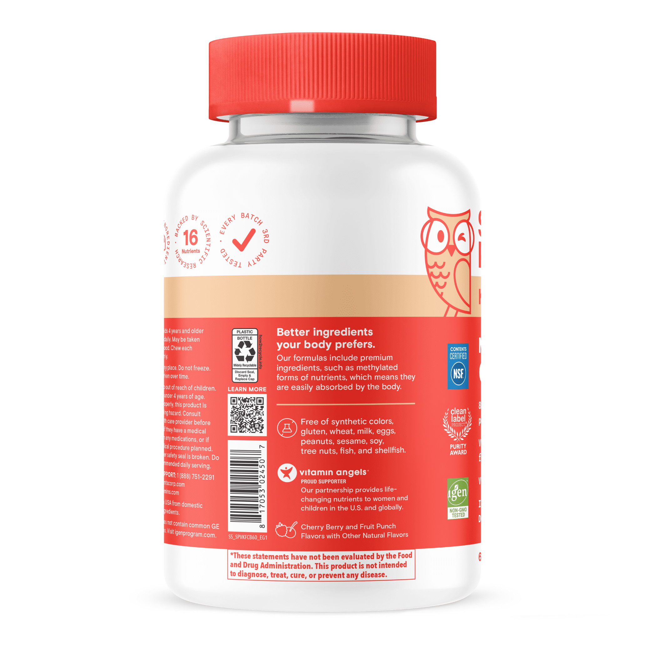 SmartyPants Kids Plus Multivitamin & Omega Gummies, New Look & Improved Formula, 60 Ct