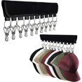 thumbnail image 1 of SZTXJ Hat Organizer Holder for Hanger (2 Pack) Hat Storage for Bedroom and Closet, 10 Large Holder Clips for Hanging Baseball Hats, Baseball Caps, Win, 1 of 5