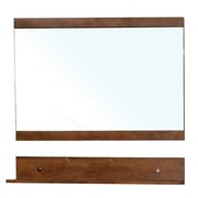 Bellaterra Home Solid wood frame mirror-walnut