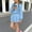 Blue, variant on Amidoa Girls 2 Piece Outfits Summer Clothes Solid Color Cute T-Shirt and Casual Shorts Kids Clothing Sets Green Size 6