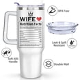 thumbnail image 3 of Wife Gifts 40oz Tumbler with Handle and Lid Straw, Wedding Gift for Wife from Husband, Great Wifey Cup Water Bottle Birthday Present, Romantic I Love You Valentines Gifts for Her, 3 of 6