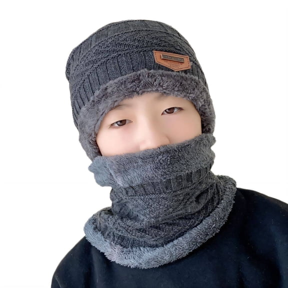 TELOLY 2026 New Beanies Hats Men,Classic Knit Winter Hats for Men,Face Neck Protection Mens Beanie for Winter,Casual,Outdoor,Gray