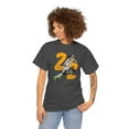 thumbnail image 2 of Caitlin Clark #22 dribble Women Basketball Cartoon Unisex Heavy Cotton Tee-KBCC061-Dark Heather-M, 2 of 4