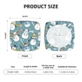 thumbnail image 5 of Logiee Snowflake Scarf Snowman Print Square Chair Seat Covers, Stretch Chair Seat Covers,Seat Chair Slipcover, Non-Slip Chair Slipcover,Furniture Protector for Indoor and Outdoor-Six Piece, 5 of 7