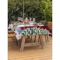 thumbnail image 2 of Outdoor Tablecloth with Umbrella Hole and Zipper, Christmas Snowman Rectangle Table Cloth 60x102 Inch Waterproof Tablecloth, Buffalo Plaid Farmhouse Xmas Tree Snowflakes Picnic Table Cover for Patio, 2 of 7