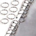 thumbnail image 5 of Book Rings, Binder Rings, 100 Pcs Metallic Rings Notepad Key Rings Hinged Rings For Albums Scrapbooks Metal Shower(25mm), 5 of 5