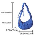 thumbnail image 3 of Bolso bandolera para mujer Bolso plisado Cloud Messenger Bolso acolchado acolchado (Azul), 3 of 8