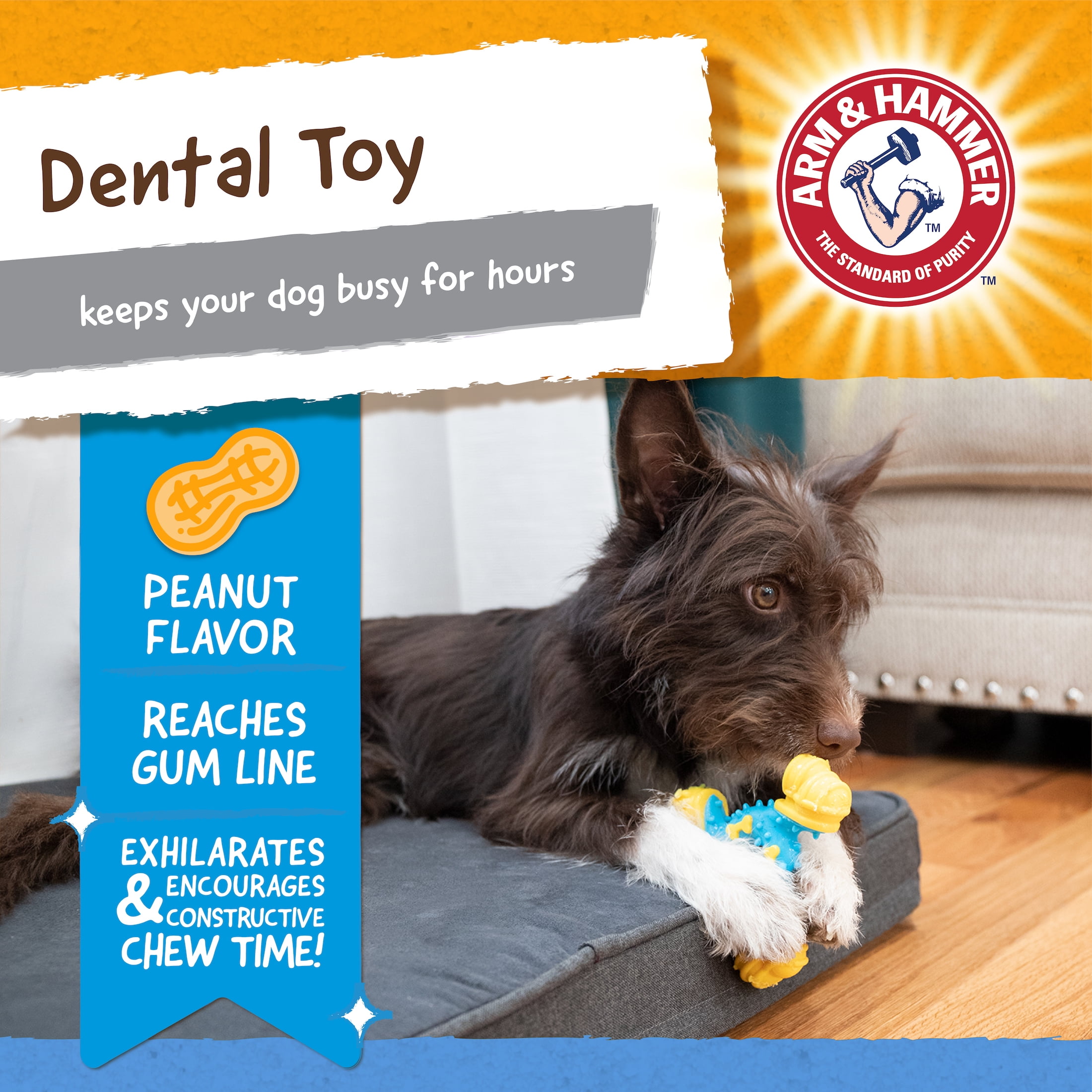 Arm & Hammer Nubbies TriOBone Durable Dental Dog Chew Toy