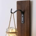 4 Pack Rustic Iron Wall Hooks for Hanging Lanterns Coats Mason Jar