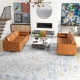 thumbnail image 2 of Base Mid-Century Modern Living Room Sofa in Tan Leather (Set of 2), 2 of 6