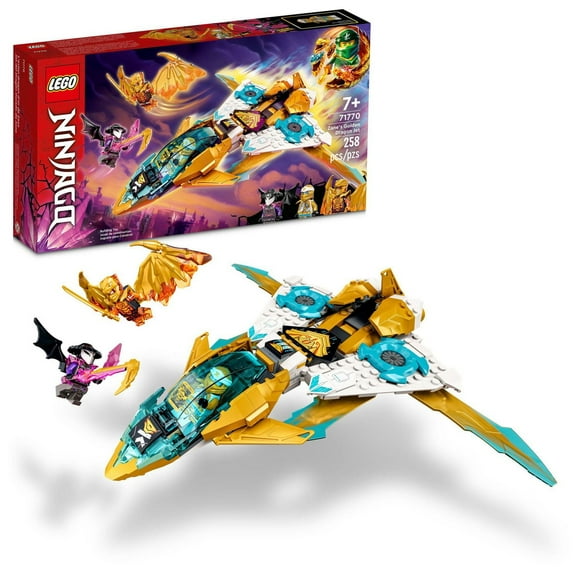 LEGO Ninjago Zane's Golden Dragon Jet 71770 Toy Building Kit (258 Pieces)