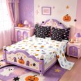 thumbnail image 3 of Manfei Cartoon Halloween 7-Piece King Bedding,Thanksgiving Pattern King Bed in a Bag,Halloween Reversible, 3 of 7