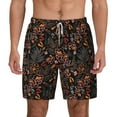 thumbnail image 3 of Uemuo Floral Pattern Mens Swim Trunks Quick Dry Board Shorts with Mesh Lining, Stretch Beach Shorts Quick Dry No-Chafing Board Shorts-Medium, 3 of 9