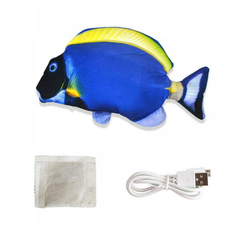 Flopping Fish Electric Moving Fish Catnip Toy Dancing Wiggle for Dog and  Cat 11