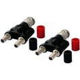TRAHOOBNC Male Plug to 2X 4mm Dual Banana Female Jack Socket Binding Post RF Coax Coaxial
