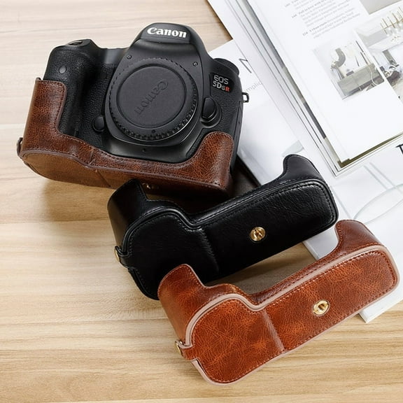 Suitable for Zhibao Compatible with Canon 5D4 Camera Bag 5D3 5DS 5DSR 6D 6D2 80D Base Leather Case