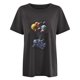 thumbnail image 5 of ICHUANYI Clearance Women's Fashion Round Neck Vintage Drop Sleeves Print Short Sleeve Tops Blouse(Dark Gray, XL) ICHUANYI WER2023080808023, 5 of 9