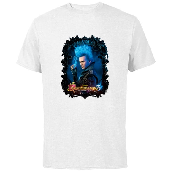 Disney Channel Descendants 3 Hades - Short Sleeve Cotton T-Shirt for Adults -Customized-White