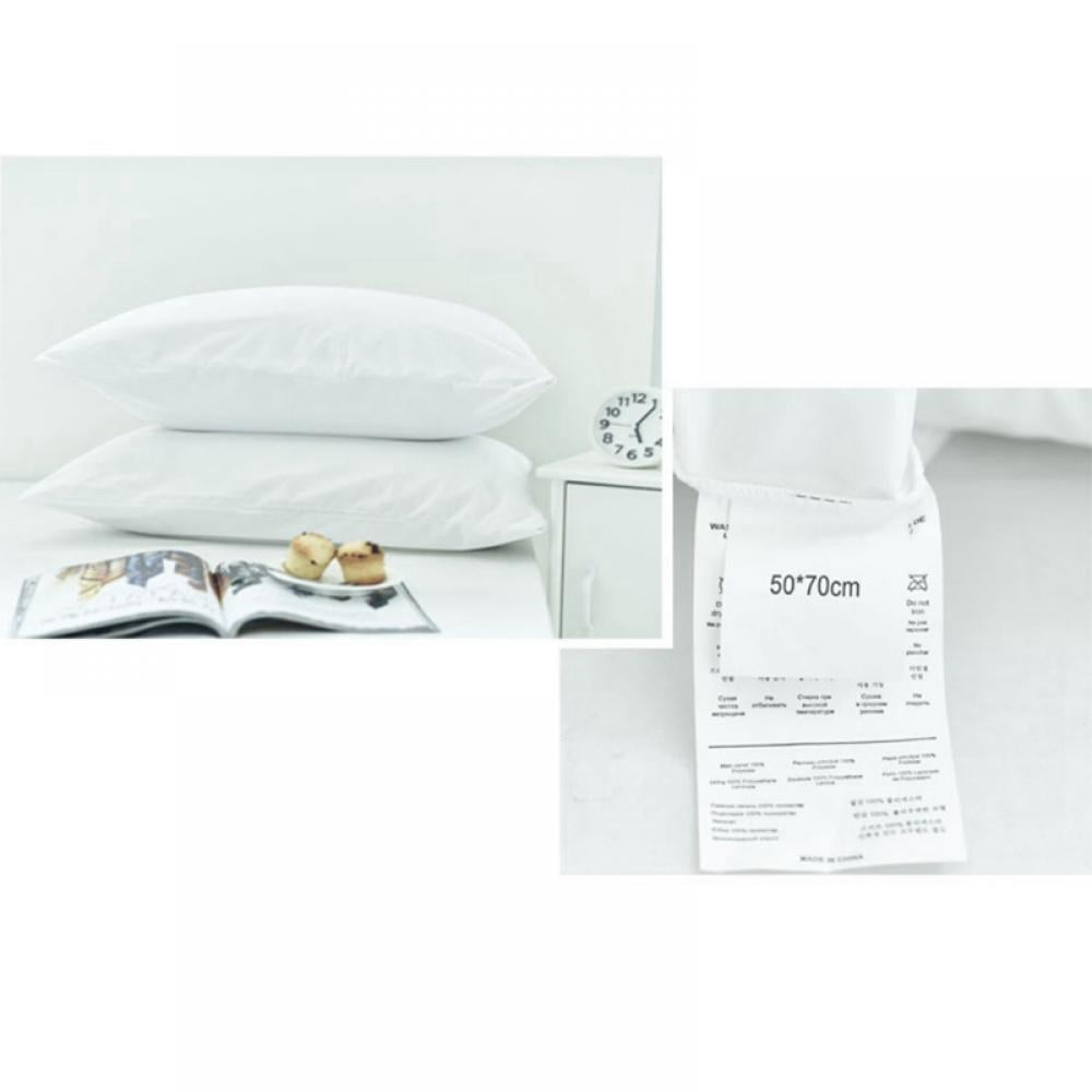 6 new white zipper pillowcase cover t-210 20x30 standard size hotel home goods 