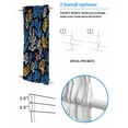 thumbnail image 3 of Blue Yellow White Coral Blackout Curtains French Door Curtains for Door Window, Coastal Watercolor Ocean Privacy Drapery for Patio/Sidelight Doors, 1 Panel with Tieback, 25 x 40 Inches, 3 of 6