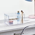 thumbnail image 6 of iDesign Chloe Clear Plastic Two Drawer Side Divider Organizer for Vanity, 7.1" x 9" x 5", 6 of 6
