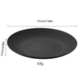 thumbnail image 3 of Leodye 1PCS Wood Grain Plastic Round Dinner Plates Lightweight Reusable Tableware Dishes for Household Daily Food Serving -7.68 × 0.98 in, 3 of 4
