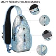thumbnail image 4 of Sac à Dos en Bandoulière avec Imprimé Nautique Mignon, Léger, Sangle Réglable, Durable pour Usage Extérieur et Quotidien, 4 of 6