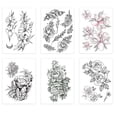 thumbnail image 1 of 6 piezas de tatuajes temporales para mujeres, arte corporal, adultos, tatuaje falso, chica Sexy, 1 of 5