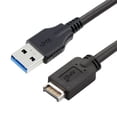 thumbnail image 1 of HUGFEGWE USB 3.1 Type E Front Panel Header to USB 3.0 Male Extension Data Cable 50cm CJ25311-8079, 1 of 9