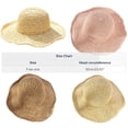 thumbnail image 3 of Women's Foldable Wide‑Brim Crochet Straw Sun Hat for Summer Beach Outdoor Activities, 3 of 6