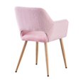 thumbnail image 3 of Upholstered Makeup Arm Chairs, Comfy Cute Faux Fur Vanity Chair With Metal Legs, For Bedroom Home Office Living Room Waiting Room, 3 of 7