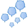 thumbnail image 1 of 6-Piece Silicone Stretch Lids - Various Sizes Reusable Rubber Covers for Bowls, Cups, Pots (Universal), 1 of 4